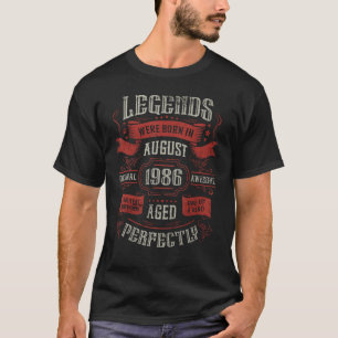 Camiseta As lendas foram nasceres no Aniversário de agosto