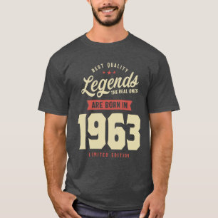 Camiseta As lendas são Nasceres em 1963 60º aniversário