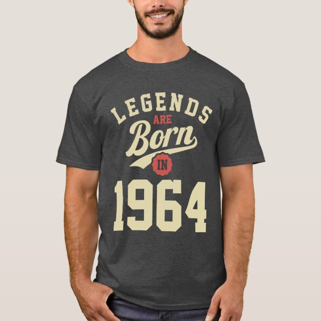 Camiseta As lendas são Nasceres em 1964 60º aniversário (Frente)