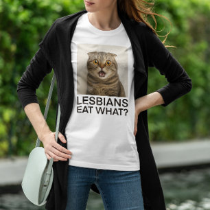 Camiseta As lésbicas Comem O Quê Engraçado