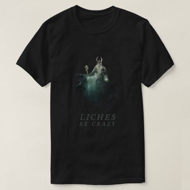 Camiseta As Licenças São Loucas - Lich D&amp;D DnD Dungeons (Frente do Design)