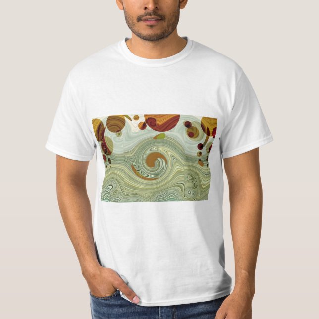 Camiseta As LUAS de Netuno - abstrato (Frente)