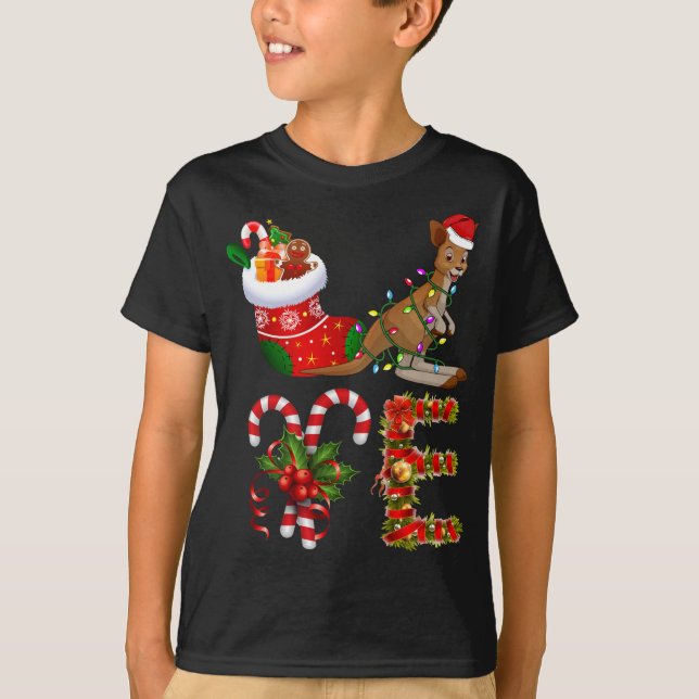 Camiseta As Luzes De Natal De Anguru Deixaram O Noel Hat Ch (Frente)