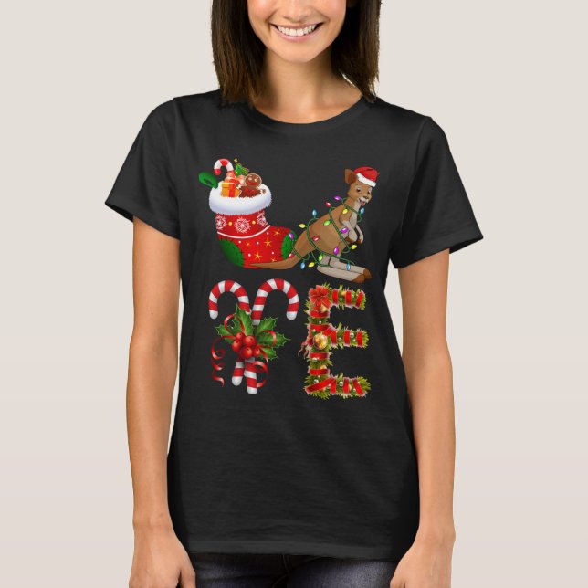 Camiseta As Luzes De Natal De Anguru Deixaram O Noel Hat Ch (Frente)