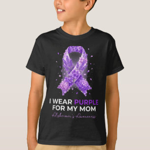 Camiseta As mães da mamãe vestem roxo pela doença de Alzhei