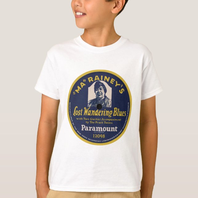 Camiseta As mães Rainey "perderam azuis de Wanering " (Frente)