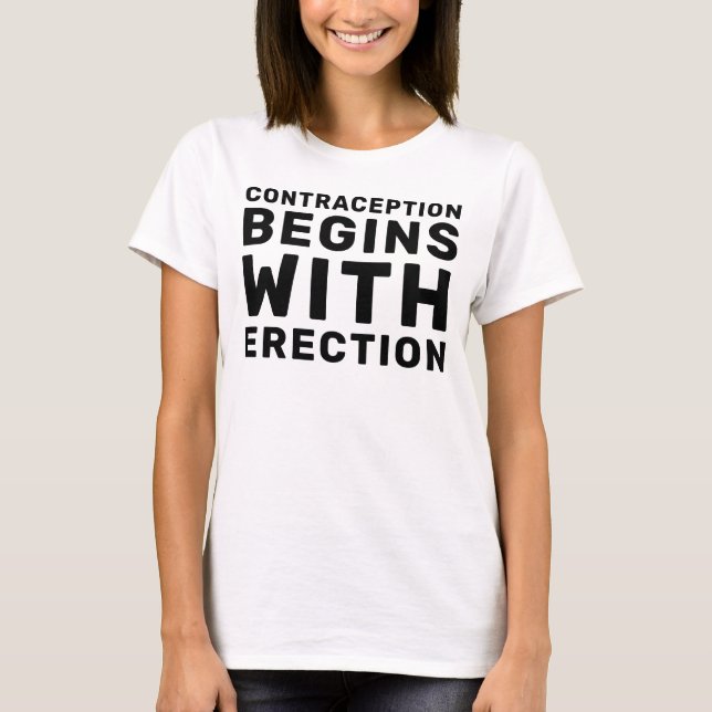 Camiseta As Mãos Da Mulher Começam Com Ereção (Frente)