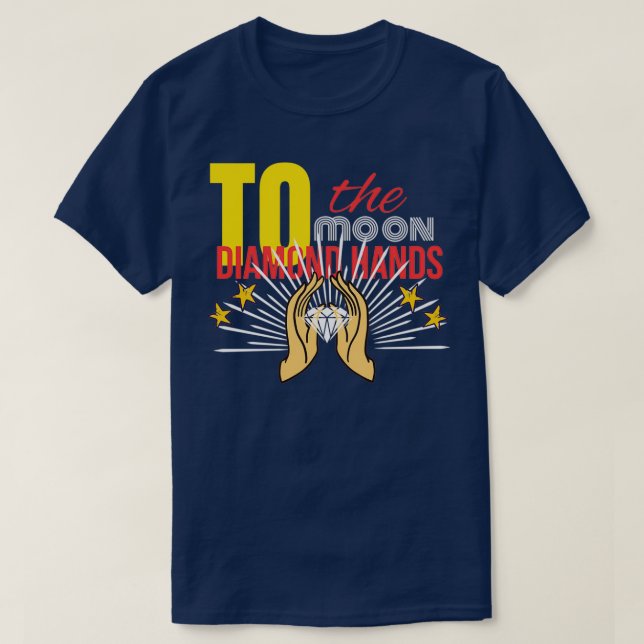 Camiseta às mãos de diamante lua 4 (Frente do Design)