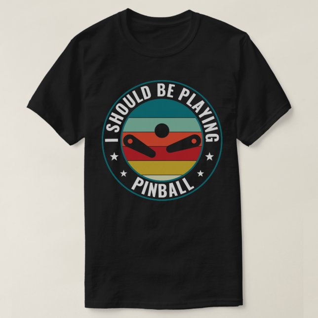 Camiseta As Máquinas De Pinball Arcade Engraçadas Ga (Frente do Design)