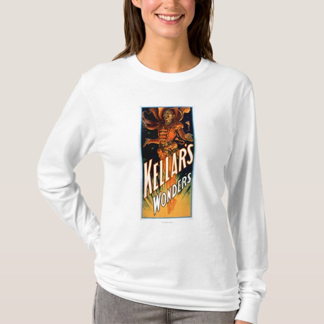 Camiseta As maravilhas de Kellar vestidas como a mágica do (Frente)