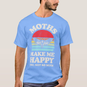 Camiseta As mariposas fazem-me feliz retrato sunset dos hom