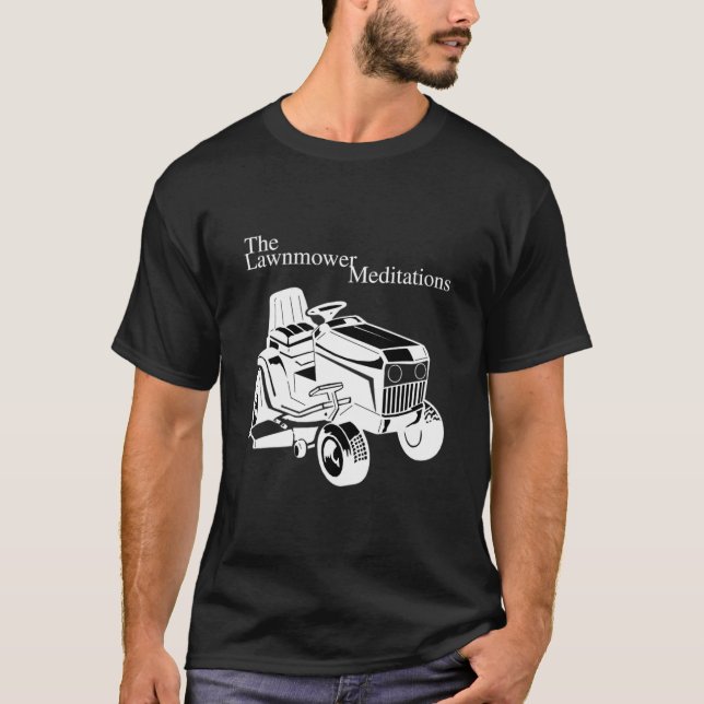 Camiseta As meditação do Lawnmower (escuras) (Frente)