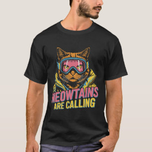 Camiseta As Meias Chamam Gato De Esqui De Snowboard M