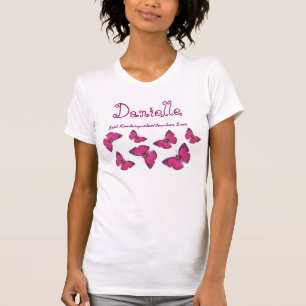 Camiseta As melhores borboletas prées-escolar V17 do rosa