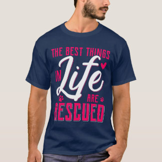 Camiseta As melhores coisas da vida são animais resgatados 
