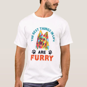 Camiseta As Melhores Coisas Na Vida São German shepherd De 
