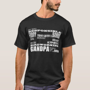 Camiseta As melhores & grandes qualidades dos avôs & dos
