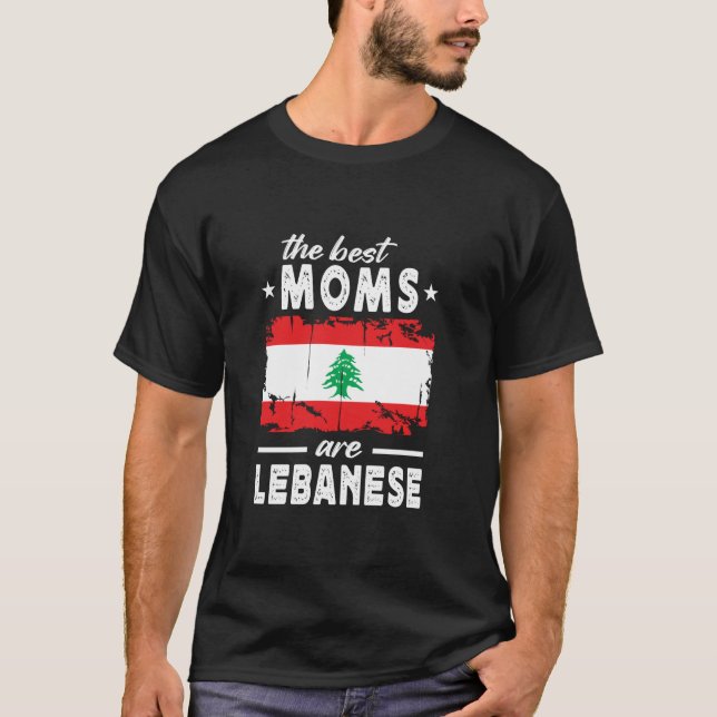 Camiseta As Melhores Mães são Libanesas Dia das Mães Líbano (Frente)