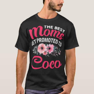 Camiseta As Melhores Mães São Promovidas Para A Coco Avó Mã