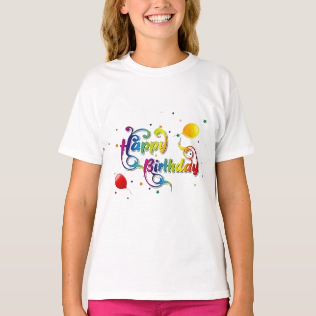 Camiseta As melhores t-shirts de feliz aniversário, design, (Frente)