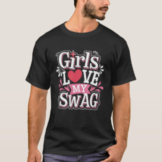 Camiseta As Meninas Adoram O Meu Saco Exprimindo Forte Pers