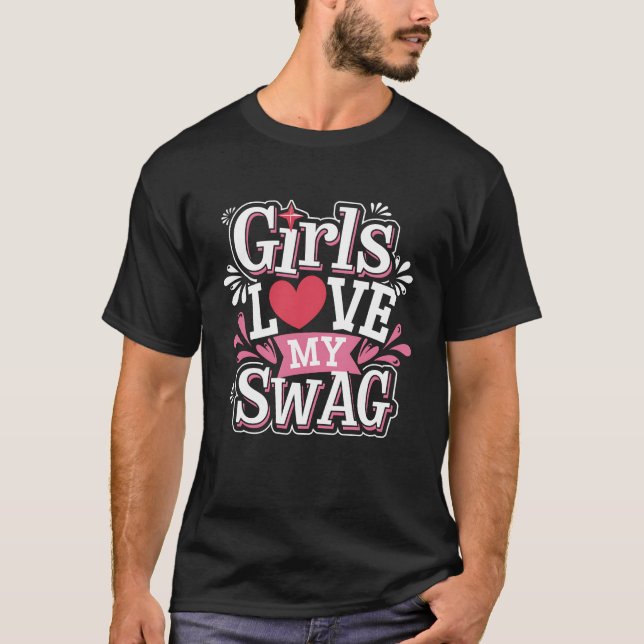 Camiseta As Meninas Adoram O Meu Saco Exprimindo Forte Pers (Frente)