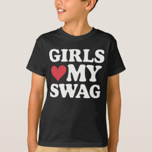 Camiseta As Meninas Amam Meu Coração de Swag no Dia dos Nam