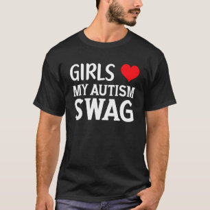 Camiseta As Meninas Amam Meu Estilo Autista Engraçado Prese