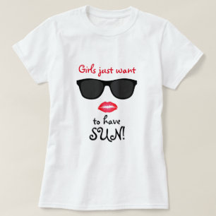 Camiseta As meninas apenas querem o t-shirt de Sun
