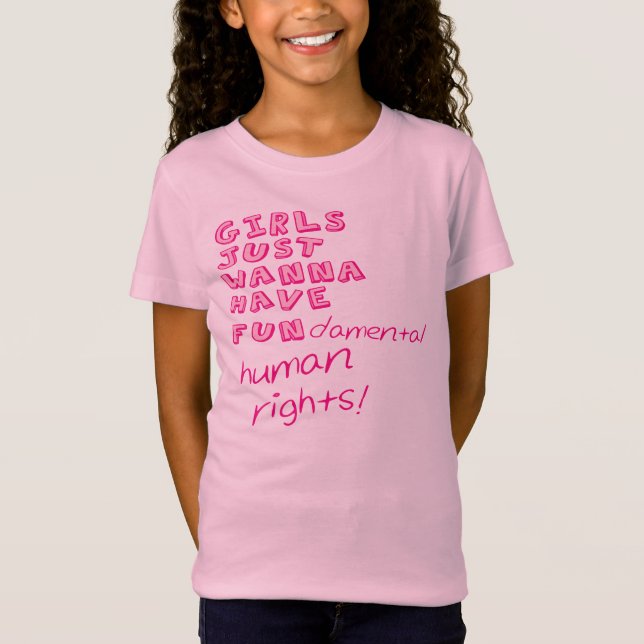Camiseta AS MENINAS APENAS QUEREM TER direitos humanos (Frente)
