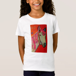 Camiseta As meninas azuis do cavalo couberam o t-shirt