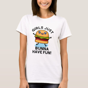 Camiseta As Meninas Comem Um Burger Burger Engraçado