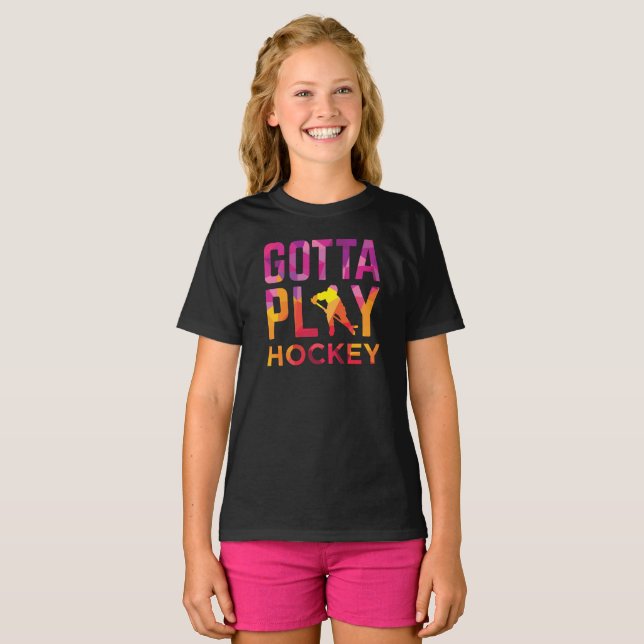 Camiseta As meninas conseguiram jogar o hóquei (Frente Completa)