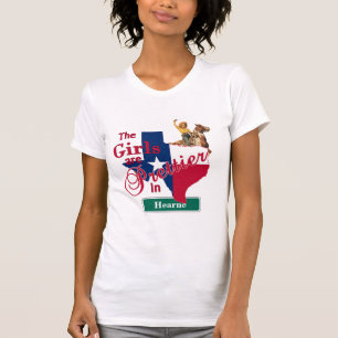 Camiseta As Meninas Cowgirl PERSONALIZADAS Do Texas Flag Sã