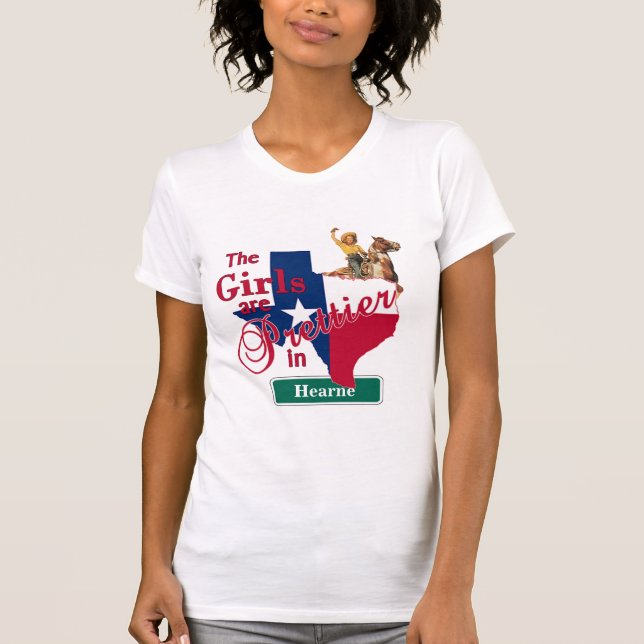 Camiseta As Meninas Cowgirl PERSONALIZADAS Do Texas Flag Sã (Frente)