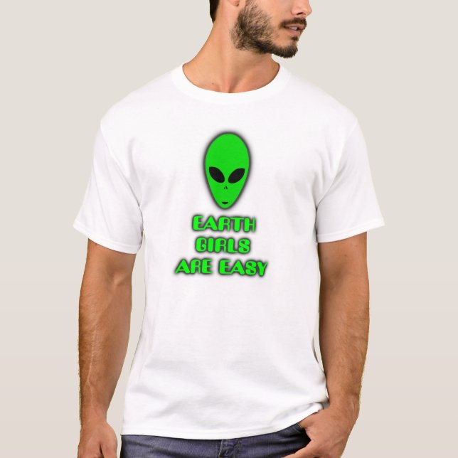 Camiseta AS MENINAS da TERRA SÃO FÁCEIS - espirituoso, (Frente)