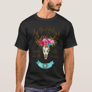 Camiseta As meninas de abril são raios de sol misturados co
