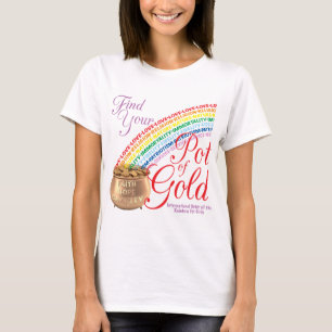 Camiseta As meninas do arco-íris encontram seu pote de our