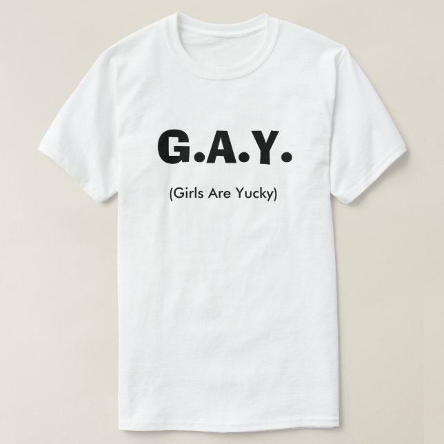 Camiseta As Meninas do Clube de gay são Filas LGBT Engraçad (Frente do Design)