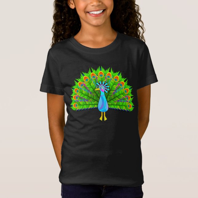 Camiseta As meninas do pavão multam o jérsei t-shirt preto (Frente)