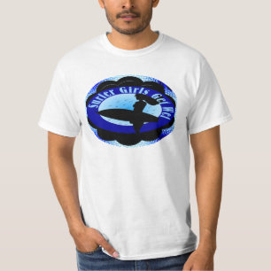 Camiseta As meninas do surfista obtêm molhadas