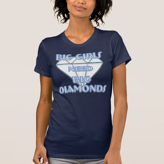 CAMISETA AS MENINAS GRANDES PRECISAM DIAMANTES GRANDES (Frente)