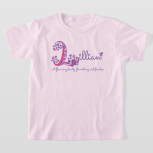 Camiseta As meninas L monograma conhecido de Lillian do
