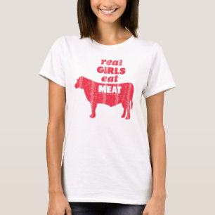 Camiseta As meninas reais comem a carne