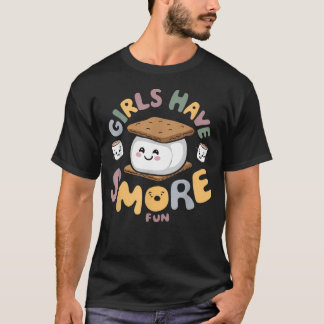 Camiseta As Meninas se Divertem Mais Acampando Acampamento
