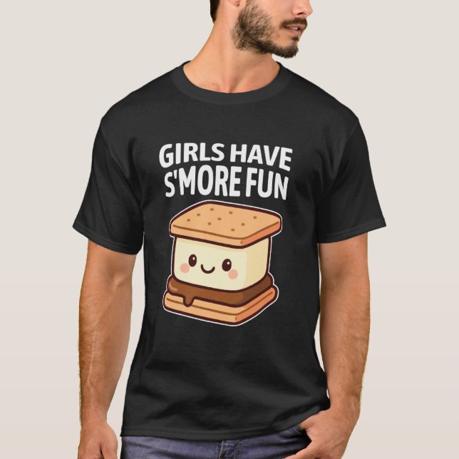 Camiseta As Meninas se Divertem Mais com Marshmallow de Aca (Frente)