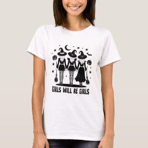 Camiseta As Meninas Serão Meninas Bruxas de Halloween Coven