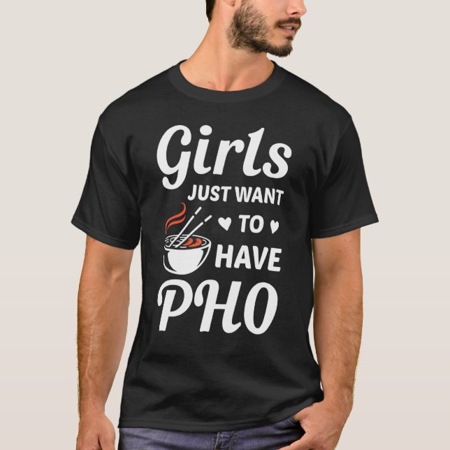 Camiseta As Meninas Só Querem Ter A Comida Pho Outift (Frente)