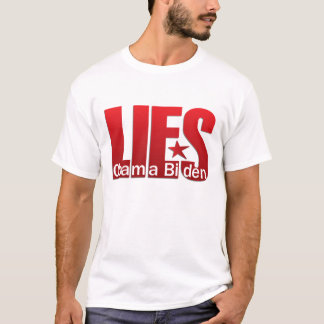 Camiseta As mentiras, mentiras, encontram-se - Obama Biden