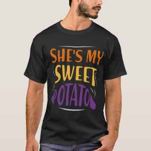Camiseta As minhas batatas doces eu também casais de Ação d
